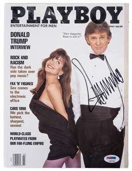 Donald Trump Autographed 1990 Playboy Magazine (PSA/DNA)